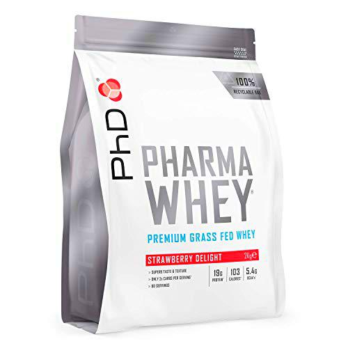 PHD Pharma Whey HT - Suplemento dietético en polvo para batidos rico en proteínas para mantenimiento y desarrollo de músculos definidos