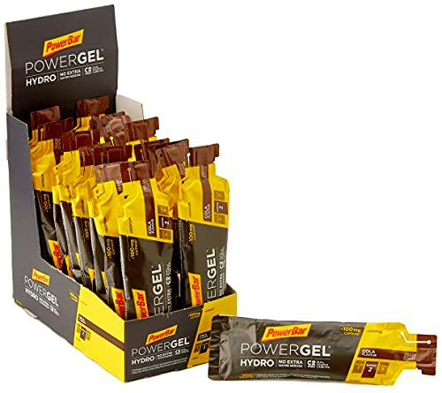 PowerBar PowerGel Hydro Cola 24x67ml - Gel Energético de Alto Carbono + C2MAX + Sodio + 100mg Cafeína