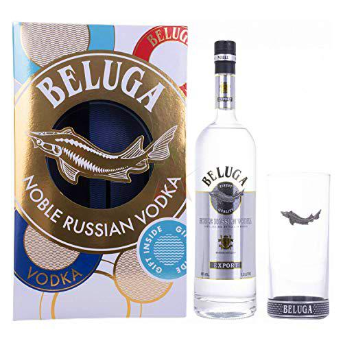 Beluga Beluga Noble Russian Vodka Export 40% Vol. 1L In Giftbox With 1 Rocking Glass