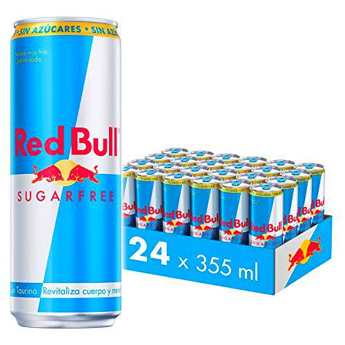 Red Bull Bebida energética, Sin Azúcar Sugarfree - 24 latas de 355 ml