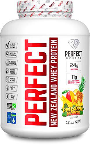 Perfect Sports New Zealand Whey Concentrate Pineapple Mango 4.4Lb 2000 g