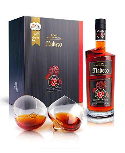 Malteco Ron Reserva Del Fundador 20 Años 40% Vol. 0.7L In Giftbox With 2 Glasses