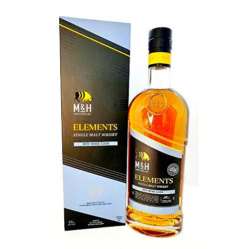 M&amp;H ELEMENTS Red Wine Cask Single Malt Whisky 46% - 700 ml in Giftbox