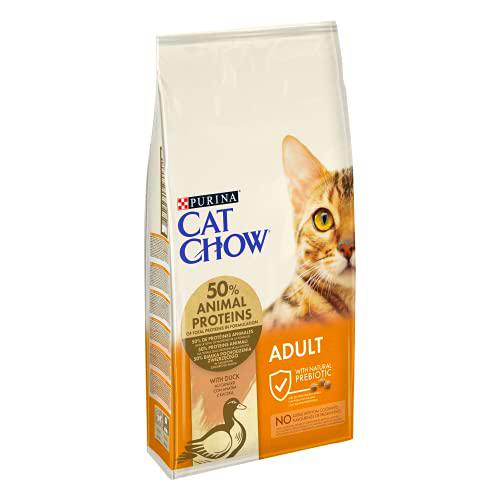 CAT CHOW - Adultos con NaturiumTM - Rico en Pato - 10 kg