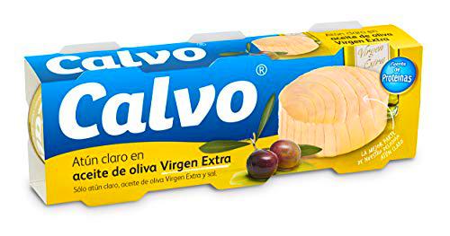 Calvo Atún Claro en Aceite de Oliva Virgen Extra - Paquete de 3 x 80 gr