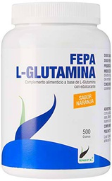 FEPA L-GLUTAMINA Sabor Naranja 500gr, Negro, Estandar