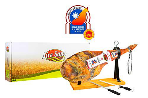 Paleta D.O.P. Teruel (4,5-6Kg) Gran Premier de Aire Sano + jamonero + cuchillo + chaira + estuche