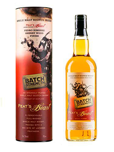 Peat 's Beast CASK Strength Pedro Ximenez Sherry Wood acabado con Regalo del paquete (1 x 0,7 l)