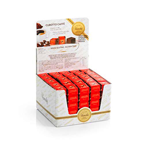 Venchi Confection Espresso Cubes, Cremoso al Caffè e Cioccolato Extra Fondente 75%- Sin Gluten