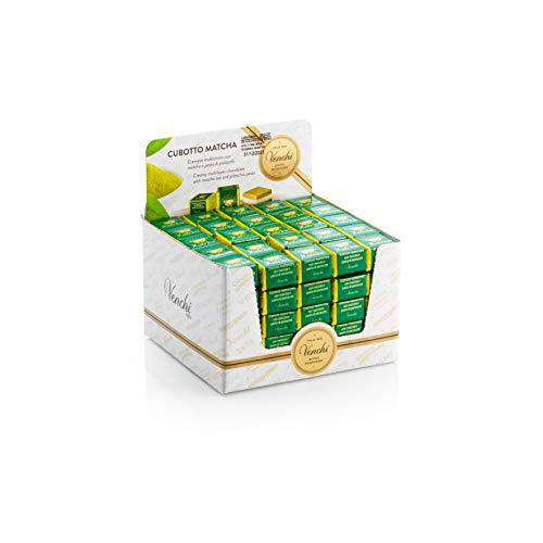 Venchi Matcha Cubes - Pack de 125 piezas - Crema multicapa con pasta de Matcha y Pistacho