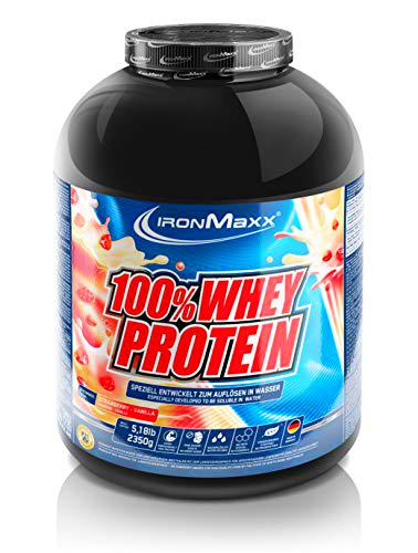 IronMaxx Ironmaxx Sabor Vainilla Fresa 100% Polvo Proteína De Suero 2.35 Kg En Lata 2350 g