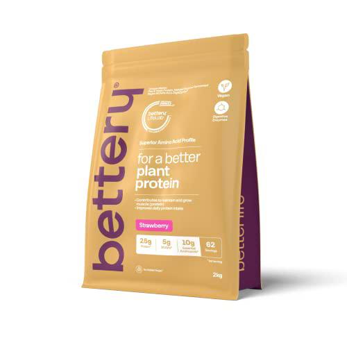 Bettery For a Better Plant Protein (2 kg) - Proteína vegana en polvo para conservar y aumentar la masa muscular con aminoácidos y BCAAs