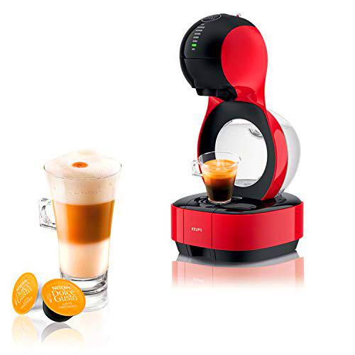 Krups Lumio Roja KP1305- Cafetera de cápsulas Dolce Gusto Nestlé automática 1600 W de 15 bares de presión