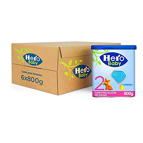 Hero Baby Leche 2 - Para niños de hasta 12 meses, Paquete de 6 x 800 g