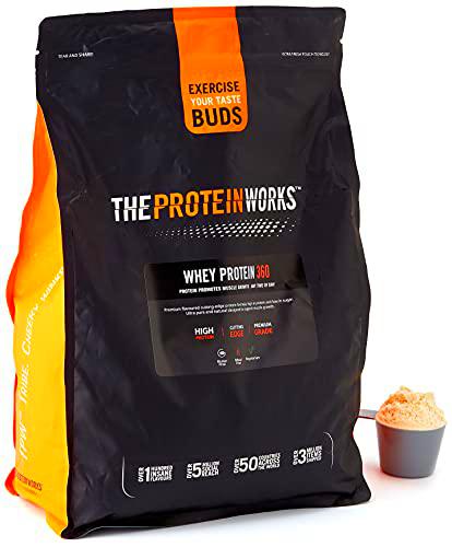 THE PROTEIN WORKS Whey Protein 360 | Batido Alto En Proteínas Para Construir Músculo| Combinación TRI-Proteica | Crema Alla Vainilla | 2.4kg