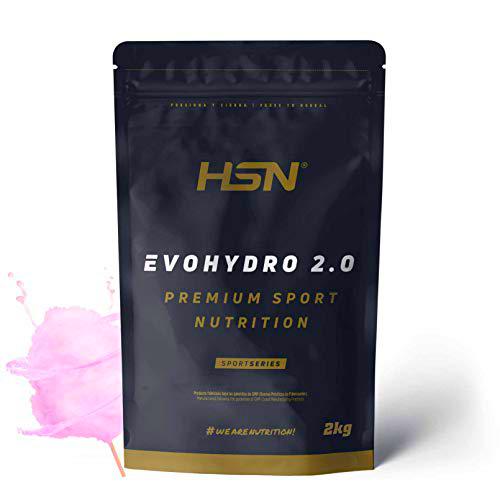 Proteína Sin Lactosa de HSN Evohydro 2.0 | Sabor Algodón de Azúcar 2 Kg = 67 Tomas por Envase | Aislado de Proteína Hidrolizada de Suero Lácteo | Hydro Whey | No-GMO