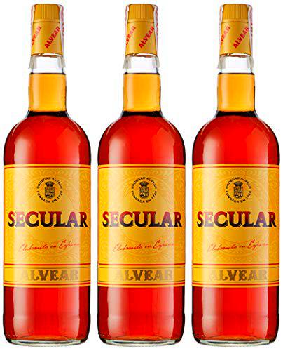 Alvear Brandy Secular - 3 botellas x 1000 ml - Total: 3000 ml