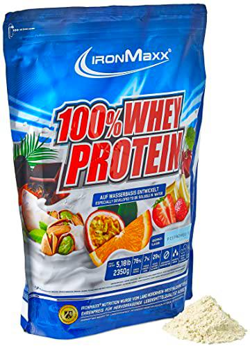 IronMaxx Ironmaxx Sabor Pistacho De Coco 100% Polvo Proteína De Suero 2.35 Kg En Bolsa 2350 g