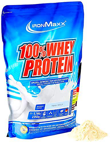 IronMaxx Ironmaxx Sabor Vainilla Francés 100% Polvo Proteína De Suero 2.35 Kg En Bolsa 2350 g