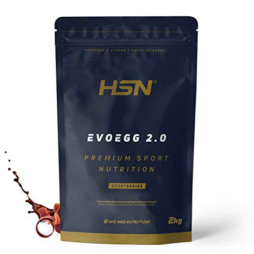 Albúmina de Huevo en Polvo de HSN Evoegg 2.0 | Chocolate 2 Kg = 67 Tomas | Claras Deshidratadas de Gallinas no Enjauladas | Intolerantes a la Lactosa