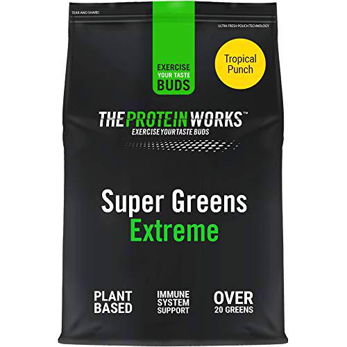 THE PROTEIN WORKS Super Greens Extreme Powder | 20 Verduras Diferentes | Ayuda a Proteger tu Sistema Inmunológico | Vegano