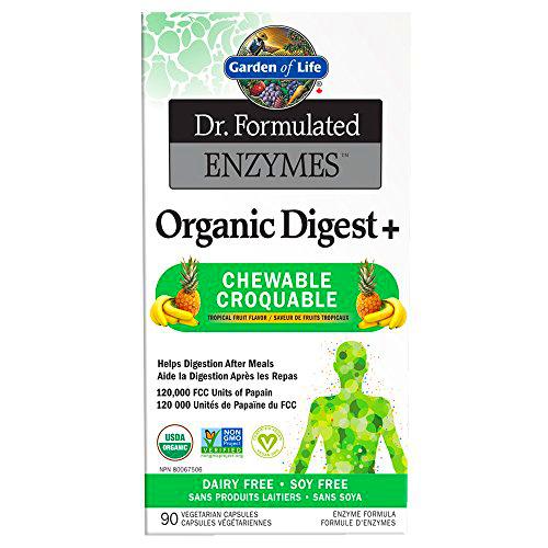 Garden of Life Dr. Formulated Organic Digest + Probiotics ChewTab 90 Tabletas masticables 90 g