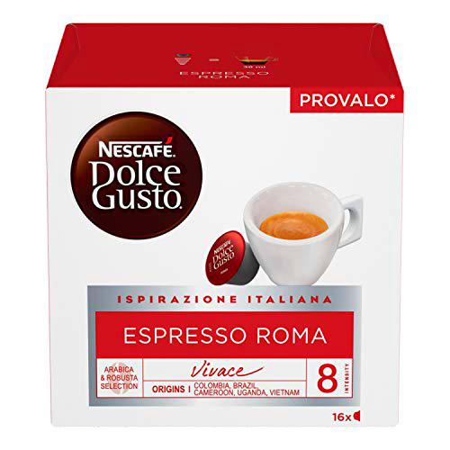 Nescafé Dolce Gusto Espresso Roma Café, 6 Paquetes de 16 Cápsulas (96 Cápsulas