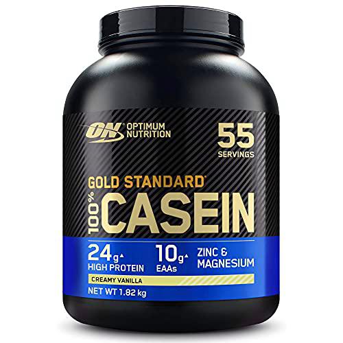 Optimum Nutrition Gold Standard Casein, Proteinas de Caseina en Polvo con BCAA Aminoacidos Esenciales