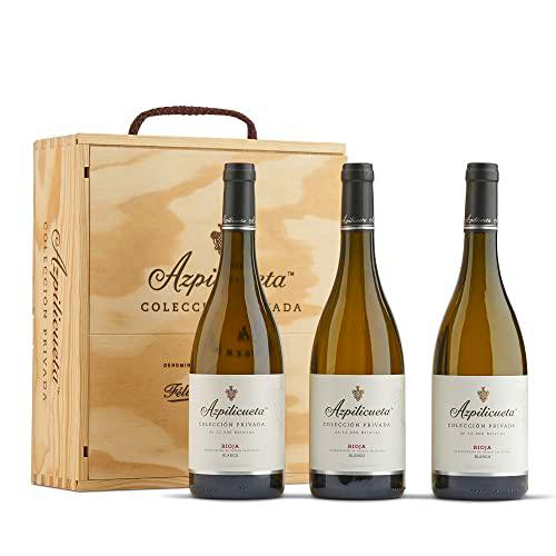 Azpilicueta Colección Privada Blanco Caja de madera Premium 3 botellas D.O.Ca Rioja Vino