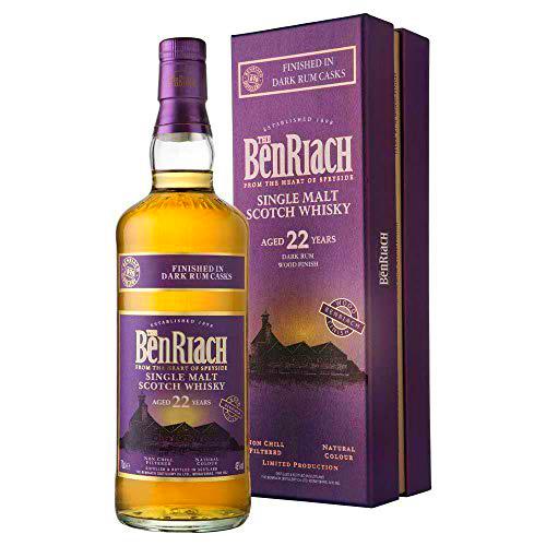 Benriach 22 Years Old Dark Rum Wood Finish Single Malt Scotch Whiskey in Gift Box