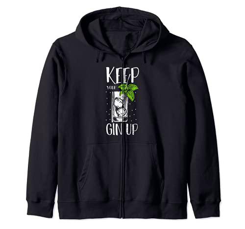 Gin amante: Keep Your Gin Up - Ginebra Sudadera con Capucha