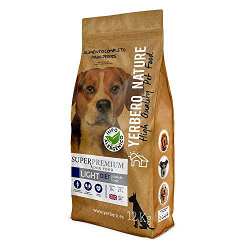 YERBERO Nature Senior Diet Comida Light Hipoalergénica para Perros Mayores 12kg