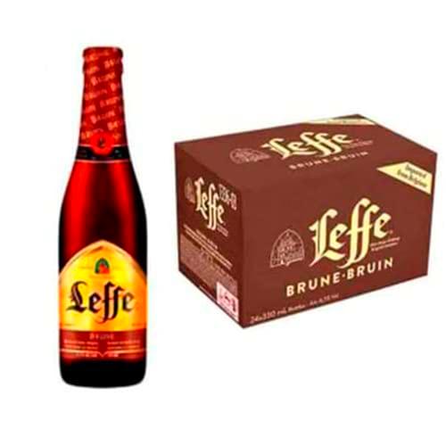 Leffe Brune Cerveza Dubbel - 24 Botellas x 33 cl - 6,5% Volumen de Alcohol