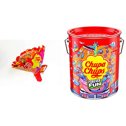 Chupa Chups Flower Bouquet, Caramelo con Palo Original de Sabores Variados