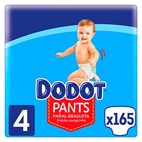 Dodot Pañales Bebé Pants Talla 4 (9-15 kg), 165 Pañales