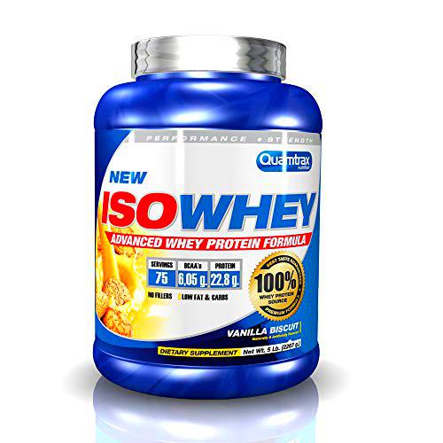 Quamtrax Proteina Iso whey sabor Vanilla Biscuit -2270 gr 75 servicios