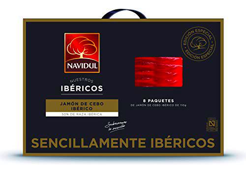 Navidul Maletín de Jamón de Cebo Ibérico (50% raza ibérica) freshpack 8x110g 880 g