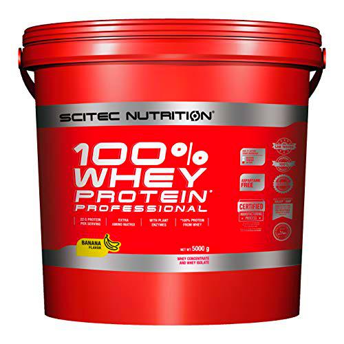 Scitec Nutrition 100% Whey Protein Professional con aminoácidos clave y enzimas digestivas adicionales