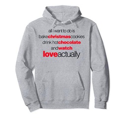 Love Actually Drink Hot Chocolate Movie Font Text Sudadera con Capucha