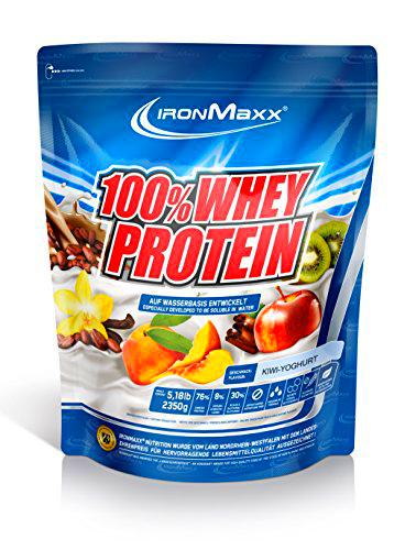 IronMaxx Ironmaxx Sabor Yogurt De Kiwi 100% Polvo Proteína De Suero 2.35 Kg En Bolsa 2350 g