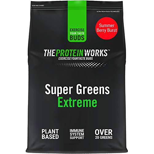 THE PROTEIN WORKS Super Greens Extreme Powder | 20 Verduras Diferentes | Ayuda a Proteger tu Sistema Inmunológico | Vegano