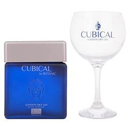 Cubical Ultra Premium London Dry Gin 45% - 700 ml with glass