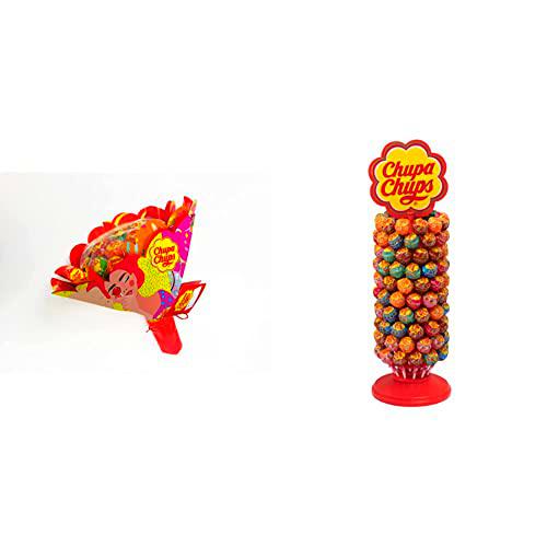 Chupa Chups Flower Bouquet, Caramelo con Palo Original de Sabores Variados