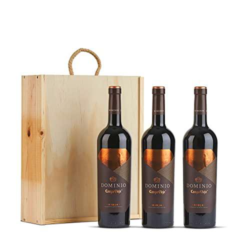 Dominio de Campo Viejo Caja de madera Premium 3 botellas D.O.Ca Rioja Vino