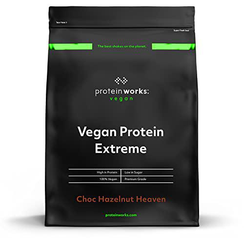 Proteína Vegana Extreme | Chocolate con Avellanas | 100% A Base De Plantas | Mezcla de 5 Proteínas | THE PROTEIN WORKS | 1kg