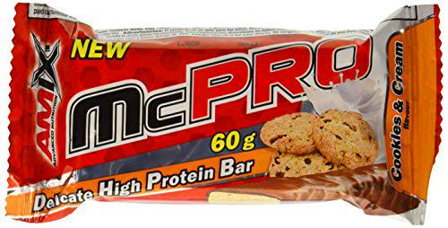 AMIX - Barritas de Proteína McPro - 20 x 60 g - Aumenta la Energía y Conserva la Masa Muscular