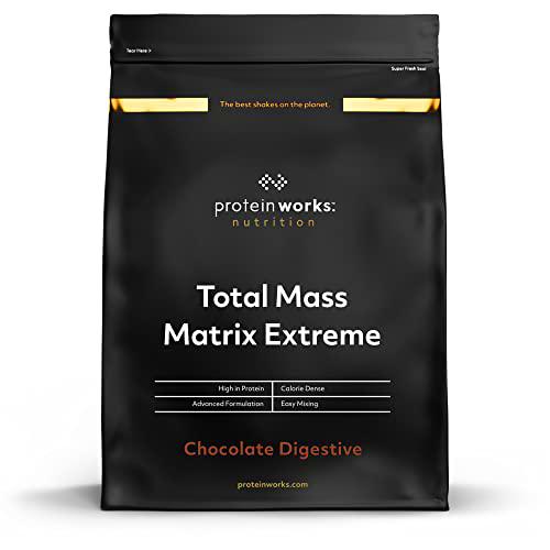 Total Mass Matrix Extreme Protein Powder | Chocolate Digestivo | Masa Muscular | Alto en Calorías Para Ganar Masa | Con Glutamina