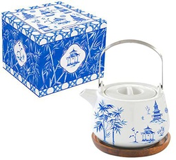 CAJA TEEIERE 75 CL, PORCELAINA CON SOJA DE ACACIA PAGODA