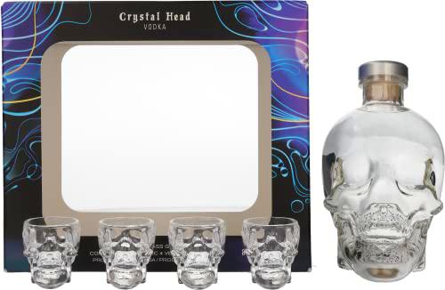 Crystal Head Crystal Head Vodka 40% Vol. 0,7l in Giftbox with 4 Shotgläsern