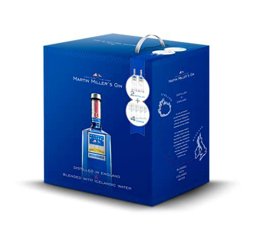 Martin Miller's Gin - Ginebra - Pack 2 Botellas 70cl + Regalo 4 Copas